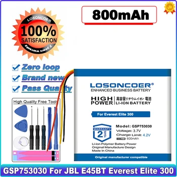 LOSONCOER GSP753030 Аккумулятор емкостью 800 мАч Для JBL Everest Elite 300 E45BT DUET BT, Everest Elite 300, Everest Elite E45BT