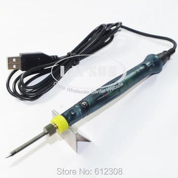 Портативная ручка-паяльник с питанием от USB 5 В 8 Вт, наконечник с длительным сроком службы + сенсорный выключатель, Защитный колпачок, автоматическое отключение через 25 секунд