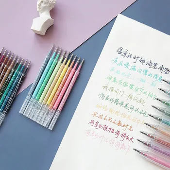 9 Цветов Гелевые ручки Серии Morandi Для ЗАПРАВКИ ЧЕРНИЛ 0,55 мм Цветные ручки для заправки детских рисунков Граффити стационарные канцелярские принадлежности