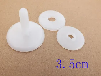 35 мм Белые пластиковые игрушечные шарниры с шайбой для кукольных материалов-50 комплектов