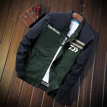 Daiwa Весенняя Мужская Тонкая Однобортная куртка для рыбалки, спорта на открытом воздухе, Лоскутная Дышащая куртка для Скалолазания, Винтажная куртка большого размера