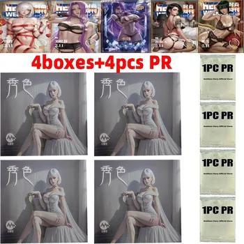 2023 Оптовые продажи 4 коробки Коллекционных карточек Goddess Story Sexy Girl Booster Box Tcg Карты Аниме Торговая карточка Подарок На День Рождения