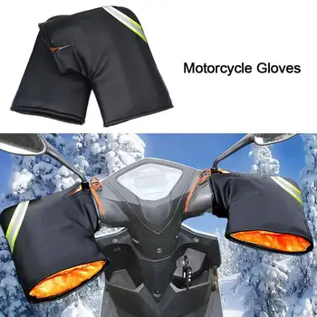 Мотоциклетные перчатки с ручкой из искусственной кожи, зимние мотоциклетные перчатки с электрическим аккумулятором, Утолщенные Перчатки для верховой езды, Теплый зимний холодный водонепроницаемый Ветер