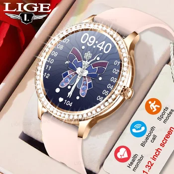 Смарт-часы с функцией Bluetooth LIGE для женщин, спортивные часы, монитор сердечного ритма, Водонепроницаемые браслеты для умных часов, женские
