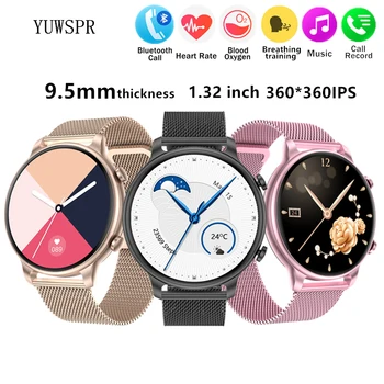 Ультратонкие смарт-часы для женщин, отслеживание сердечного ритма, фитнес-трекер, совершение звонков, Модные спортивные часы с сетчатым ремешком для Android IOS Z31