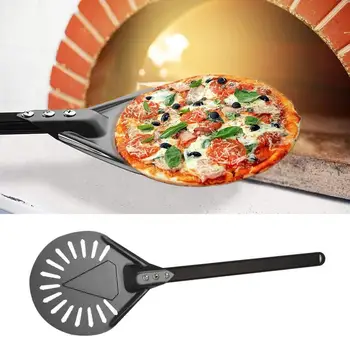 Инструмент для чистки пиццы, Короткий Круглый Инструмент для пиццы, Перфорированный Инструмент для чистки пиццы, Домашний Станок для обработки пиццы, Спиннер со съемной ручкой для использования