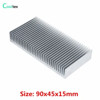 2шт 90x45x15 мм Алюминиевый Радиатор Радиатор Охлаждения для светодиодного чипа Электронное тепловыделение