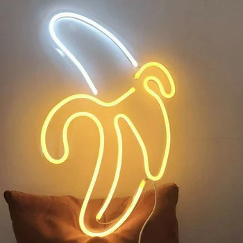 Банановый USB светодиодный неоновый светильник для художественной Вывески, Настенный светильник для бара, Паба, Украшения спальни