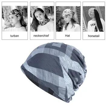 Зимняя шапка для взрослых Унисекс с геометрическим принтом Зимние шапки Стильные Теплые Легкие Аксессуары для мужчин и женщин Эластичная шапка