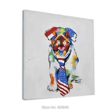 Декоративные обои собака поп-арт современная абстрактная картина маслом canva для росписи стен гостиной обои искусство