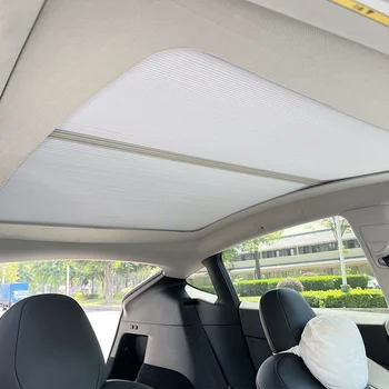 Солнцезащитный козырек на крыше автомобиля Передние задние накладки на люк Удобный выдвижной солнцезащитный козырек для аксессуаров интерьера автомобилей модели Y 2023