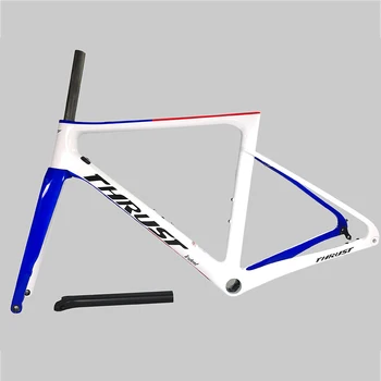THRUST T800 новый Бело-синий градиентный дисковый тормоз Карбоновая велосипедная рама аксессуары для велосипедов гарантия 2 года карбоновая дорожная рама