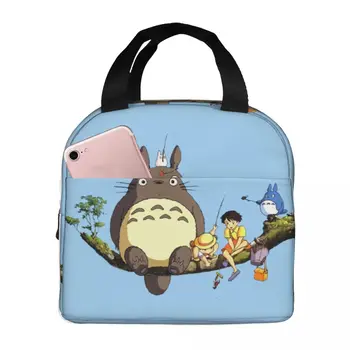 Сумки для ланча My Neighbor Totoro Портативные изолированные сумки-холодильники Studio Ghibli Thermal для пикника с холодной едой для женщин и детей