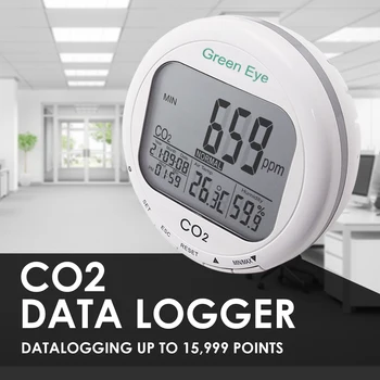CO2 Монитор Углекислого газа Настольный Регистратор данных с программным обеспечением Качество воздуха в помещении Температура Относительная влажность RH