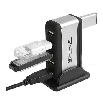 RYRA Прочный 7-Портовый Высокоскоростной USB 2,0 Концентратор Для ПК Ноутбук Планшет 5 В Портативный Мини-Разветвитель С Базовым Адаптером Питания
