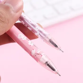 Канцелярские принадлежности Kawaii 0,5 мм Sakura Season Корейская Студенческая Подарочная ручка Для подписи, Ручка для письма, Гелевые ручки с цветочным рисунком Сакуры