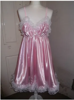 Одежда для взрослых горничных, маленьких Сисси, Подтяжки для телевизора / компакт-диска, Розовая кружевная атласная милая юбка на заказ