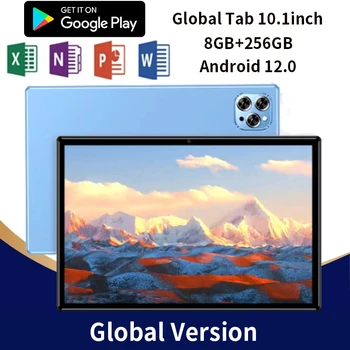 Глобальная версия RAM 8GB + 256G Tab Android 12,0 10,1 Дюймов Абсолютно Новые Планшеты Онлайн Классный Планшет с двумя SIM-картами Tablette 8000mAh