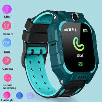 Детские Смарт-часы с 2G sim-картой SOS Call Phone Smartwatch Для детей, мальчиков и Девочек, Водонепроницаемая камера для отслеживания местоположения, часы в Подарок