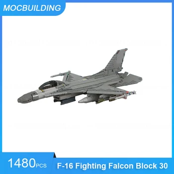 MOC building F-16 fighting falcon Блок 30 Версия Модели DIY Сборка кирпичей Транспорт Развивающие детские игрушки Подарки 1480 шт.