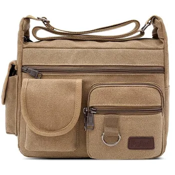 Холщовая сумка-мессенджер для мужчин, винтажные водонепроницаемые вощеные сумки через плечо, портфель, мягкая сумка на плечо для мужской сумки