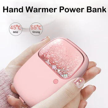 Грелка для рук 2 в 1 Портативное зарядное устройство Power Bank емкостью 10000 мАч Внешний аккумулятор для iPhone 14 13 12 Samsung S22 Huawei Xiaomi Powerbank