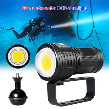 3-цветной светодиодный фонарик для Дайвинга 10000лм с подводным освещением 80 м IPX8 Водонепроницаемый тактический фонарь для фотосъемки, видео с заполняющим светом