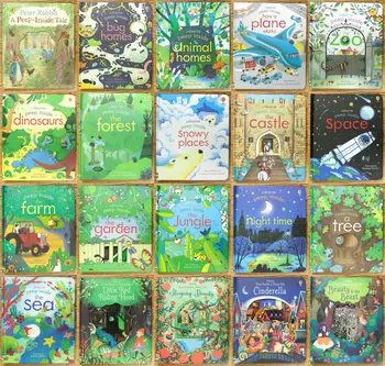 12 Uspen Заглядывающая Внутрь Книга Образование по английскому 3D Флип-книжка с картинками Для Маленьких Детей Книга для чтения Детский подарок Детская библиотека