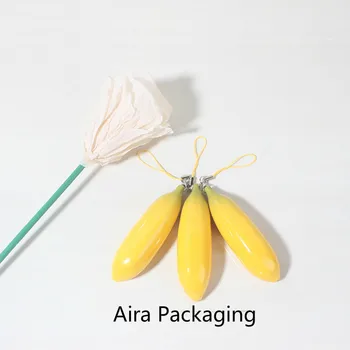 Прекрасный пустой пластиковый контейнер для бальзама для губ многоразового использования 12,1 мм, милые тюбики губной помады в форме желтого банана 50 шт./лот