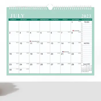 Настольный Календарь на 2023-24 Год, Ежемесячный Настенный Минималистичный Календарь-планировщик 14,7 * 11,4 дюйма, Календарь-Планировщик Из Плотной Бумаги, Годовой Календарь для дома