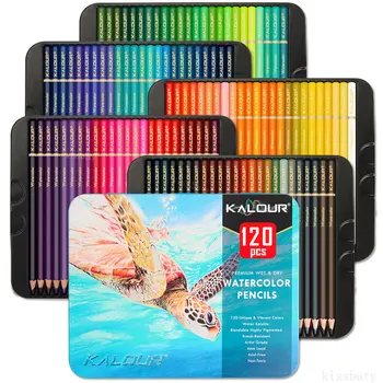 72/120 Профессиональный набор карандашей акварельного цвета, Карандаши для рисования, школьные принадлежности для творчества, цветные карандаши, цветные дети