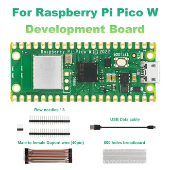 Для Raspberry Pi Pico W Плата разработки Расширенный базовый комплект Беспроводной WiFi RP2040 Плата разработки микроконтроллера
