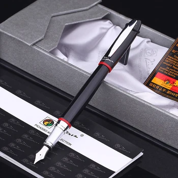 Бесплатная доставка, авторучка Пикассо, ручки с золотыми чернилами, кончик 0,5 мм, высококачественная роскошная ручка, высокое качество, подарочная упаковка