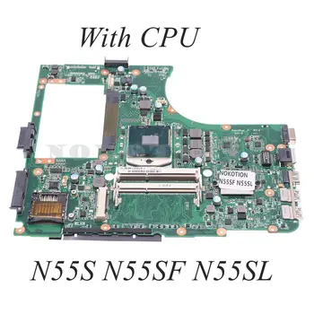 Основная ПЛАТА N55SF REV 2,0 Для ASUS N55S N55SF N55SL Материнская плата ноутбука HM65 DDR3 С процессором