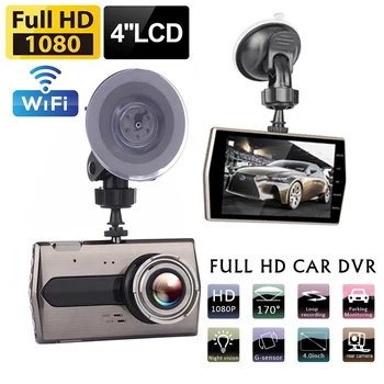 Автомобильный видеорегистратор WiFi Full HD 1080P, Видеорегистратор заднего вида, Автоматический Видеомагнитофон, Парковочный монитор, Регистратор камеры ночного видения с G-сенсором