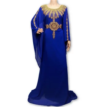 Синее платье Royal Dubai Farasha Morocon, кафтан Maggrabi, модный длинный стиль, европейский и американский модный тренд