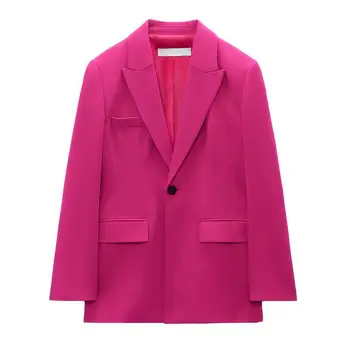 Осеннее Новое Темпераментное женское пальто для пригородных поездок, Украшенное карманом, Тонкий Костюм, куртка для женщин