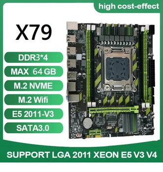 Материнская плата X79G X79 LGA 2011 USB2.0 SATA3 Поддерживает память REG ECC и процессор Xeon E5 4PCSX4 ГБ = 16 ГБ Процессор 4DDR3 PCI-E NVME M.2