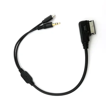 Музыкальный кабель MMI AUX, 8-контактный зарядный кабель для Mercedes-Benz IPOD IPHONE
