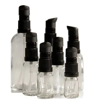 Прозрачные стеклянные Бутылочки для лосьона, Бутылка для эфирного масла, эмульсия для макияжа, 5 ~ 100 мл, бутылка для лосьона и крема, 15 шт.