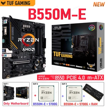 Комплект процессоров AMD Ryzen 7 5700G R7 ASUS TUF GAMING B550M-E DDR4 B550 Материнская плата Процессор оперативная память Комбинированная 3200 МГц 16 ГБ SATA 6 ГБ/сек. USB 3.2