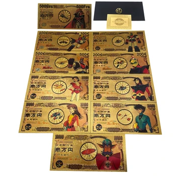 10 Дизайнов Робота-НЛО Грендайзер Goldorak Японское Классическое Аниме Alcor Phenici Hikaru Коллекция Золотых банкнот Great Vega