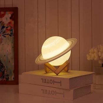 Новая Оригинальная Планетарная лампа Saturn Light Прикроватная лампа для спальни Night Light USB Перезаряжаемая Сенсорная Стильная Новая Странная Лампа