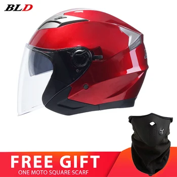 Высококачественный Двухобъективный Мотоциклетный шлем с открытым лицом Для Езды по мотокроссу, Мотобайк Cascos ABS Capacete De Moto DOT, Одобренный Для Мужчин