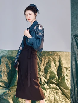 2022 улучшенный китайский модный повседневный набор hanfu в стиле древней династии Сун для женщин и девочек