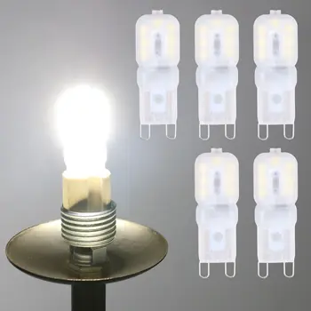G9 Dimmable LED Light Силиконовая Хрустальная Галогенная Кукурузная Лампа с Регулируемой Яркостью, Освещение для Замены автомобильных Ламп 110V 220V 3W 5W