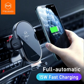 Автомобильный Держатель телефона Mcdodo 15W Fast Qi, беспроводное зарядное устройство, автоматическая подставка для сброса воздуха под действием силы тяжести для iPhone 11 X Huawei xiaomi в автомобиле