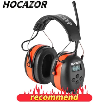 HOCAZOR Bluetooth Муфты AM/FM-радио Наушники Для Защиты Слуха Наушники для Гарнитуры Muwing Шумоподавление 25 дБ