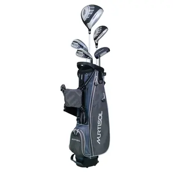 Полный комплект клюшек для гольфа для детей 11-13 лет -сумка-подставка, серая