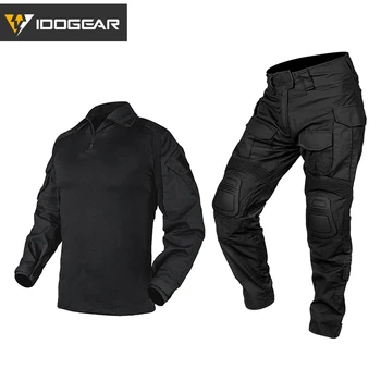 IDOGEAR Combat BDU камуфляжная мужская форма G3 Тактическая одежда Страйкбольная одежда Черный хлопок polyster 3001